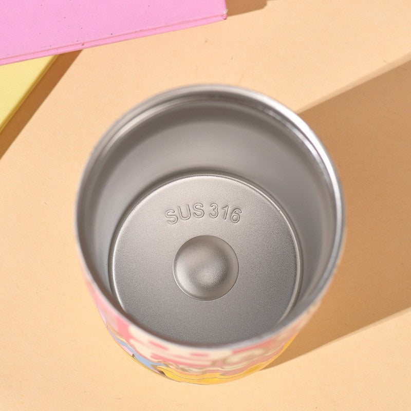 Labubu Travel Mug – 450 ml Insulated Steel Cup with Resin Labubu Doll Lid & Wrist Strap