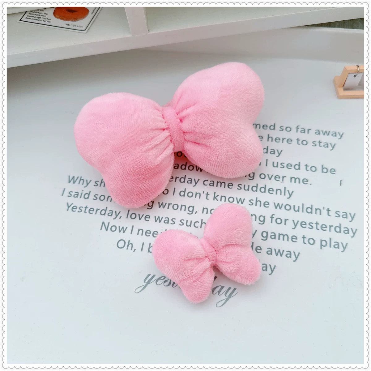 Labubu Clothing – Double Plush Butterfly Bows for Doll Makeover