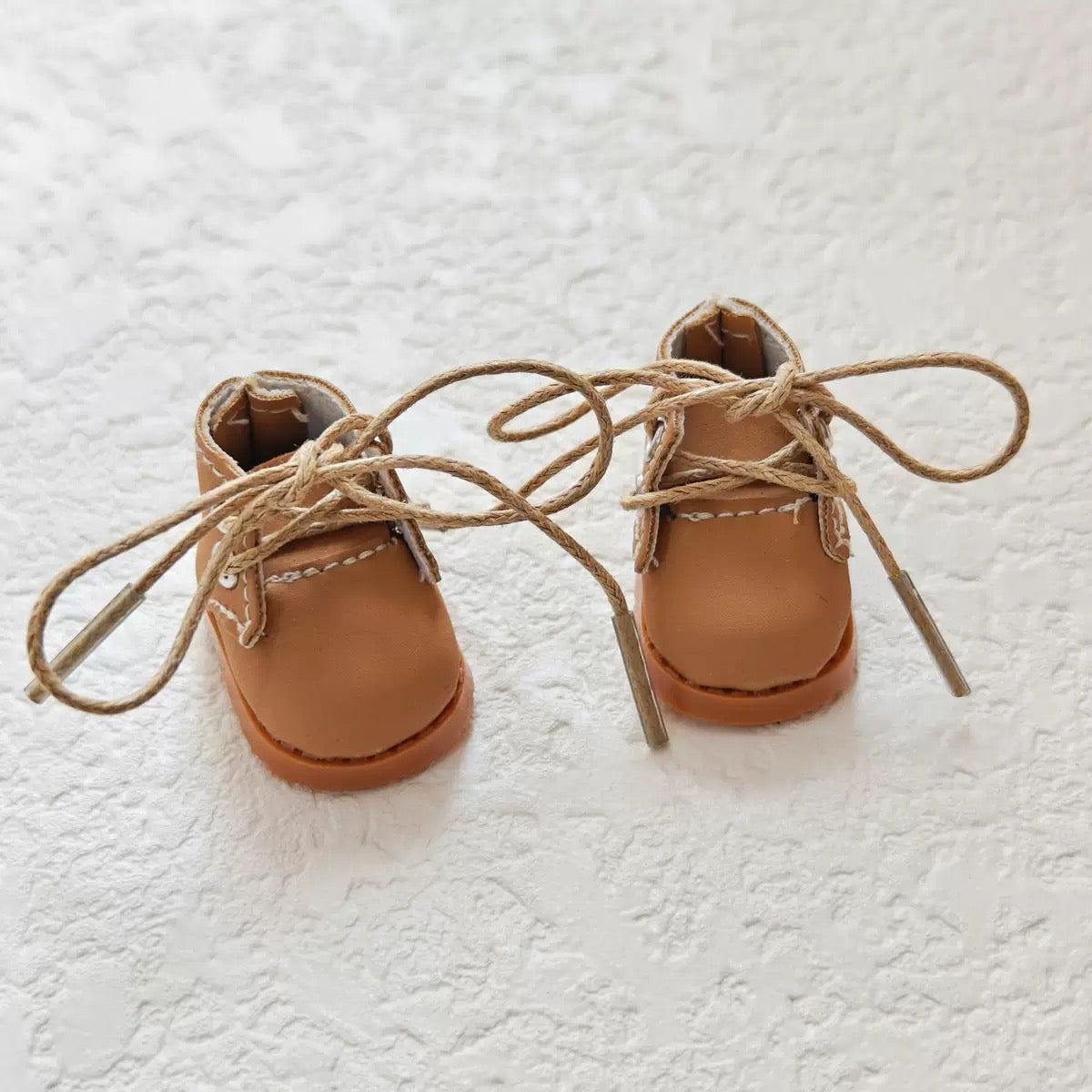 Labubu Shoe – Classic Brown Lace-Up Mini Boots