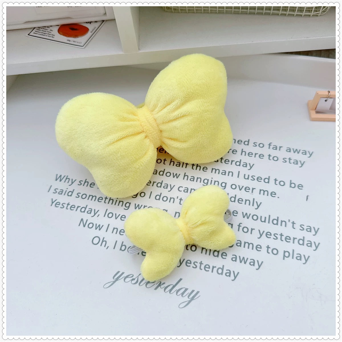 Labubu Clothing – Double Plush Butterfly Bows for Doll Makeover