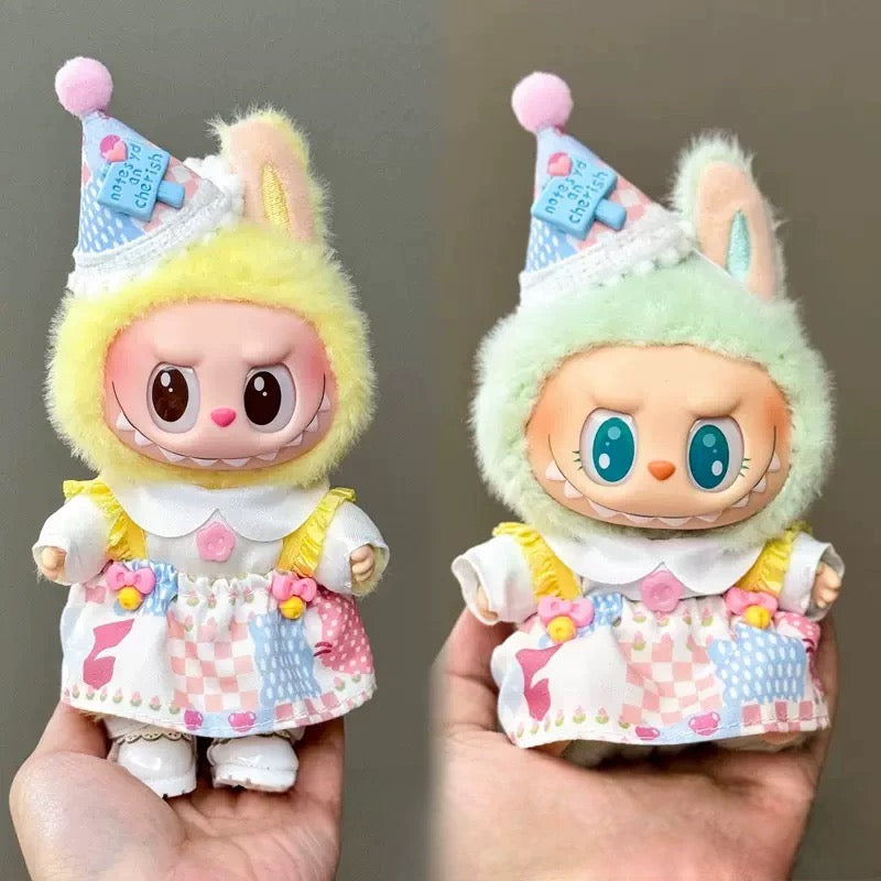 Labubu Clothing – Birthday Party Sherling Bunny Dress Set