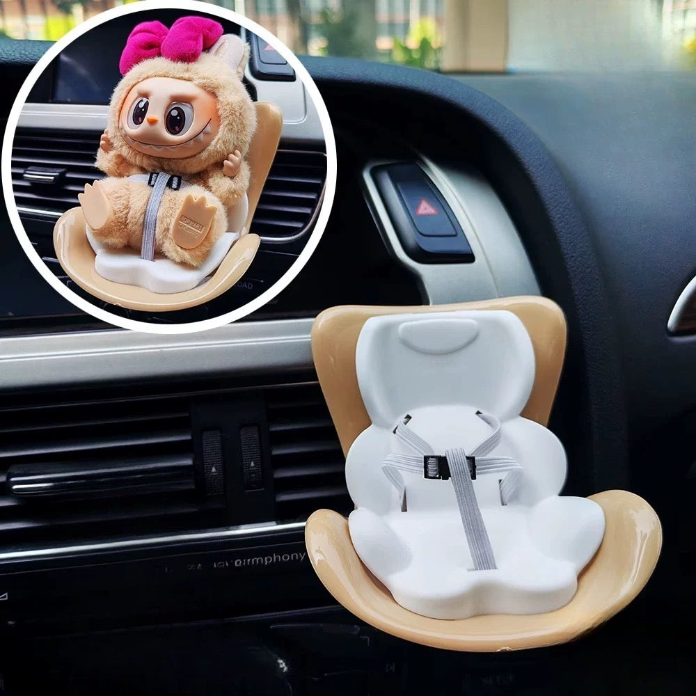 Labubu Car Seat Holder – Vent-Mount Doll Display Accessory