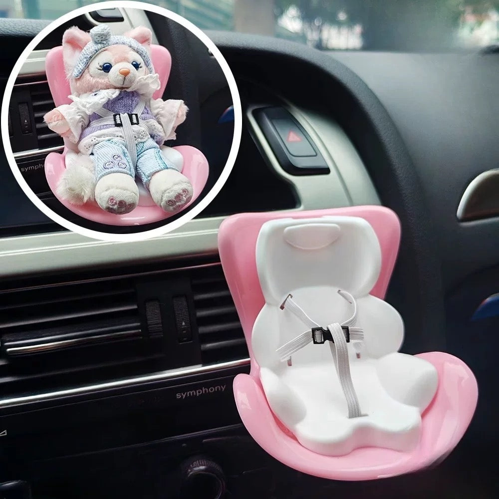 Labubu Car Seat Holder – Vent-Mount Doll Display Accessory